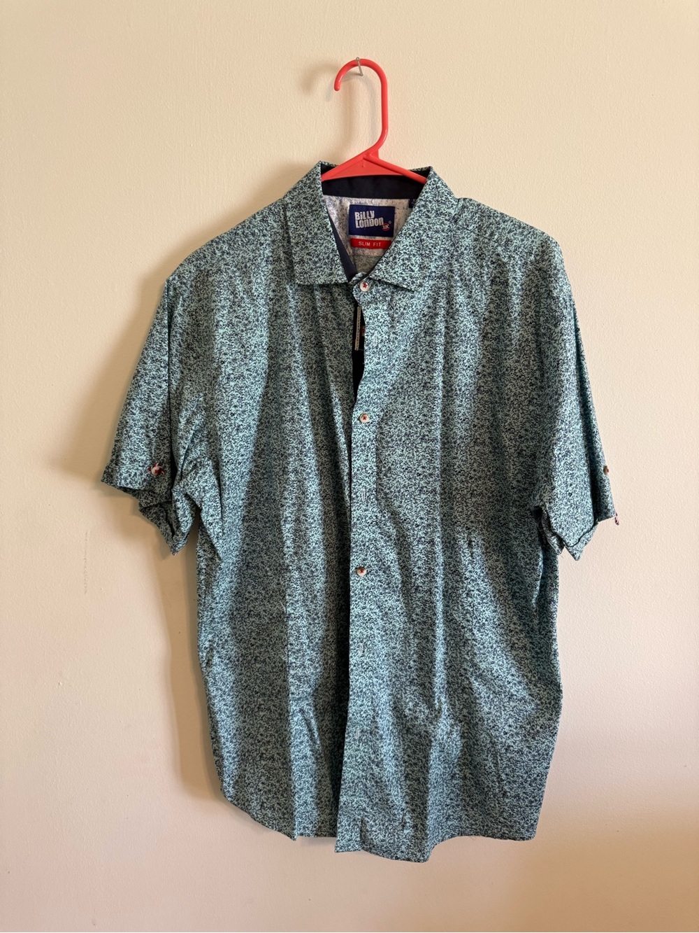 Billy London Teal Short-Sleeve Button-Down Shirt